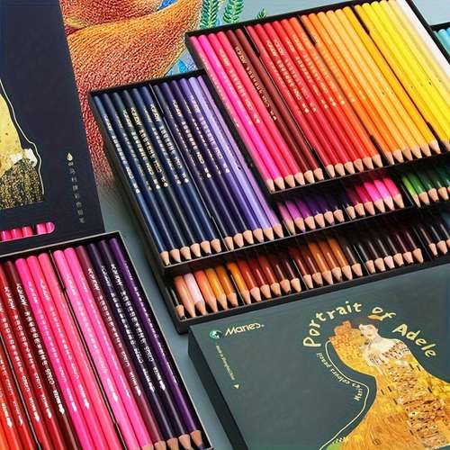Colored Pencils Kit Oil Based Soft Core Non toxic Color - Temu